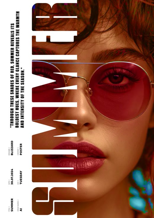 Original close-up SUMMER editorial poster reference.